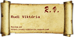 Rudi Viktória névjegykártya